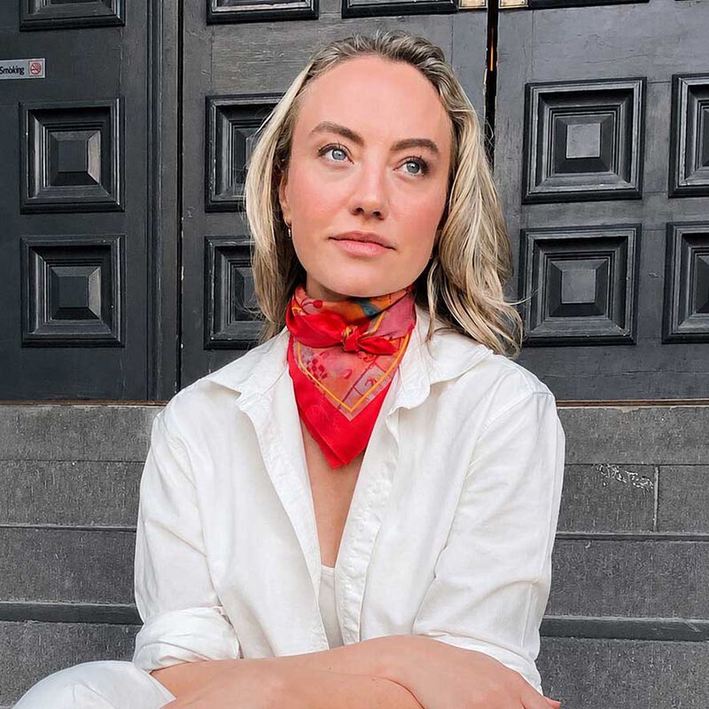 Dark Hampton X Jackie Green The Scarlett Petite Silk Scarf image number 2